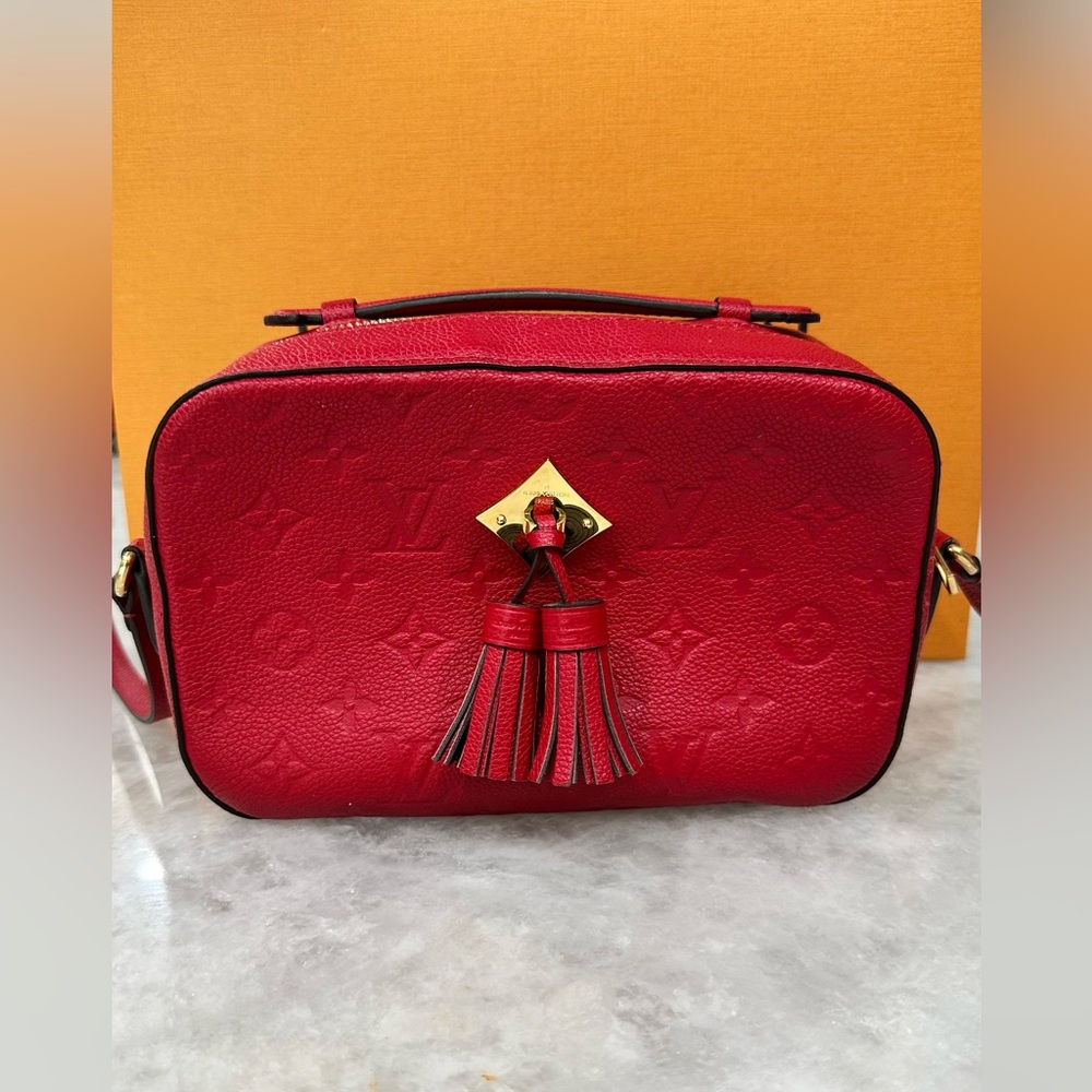 Louis Vuitton Empreinte Red Crossbody Bag with Tassel
